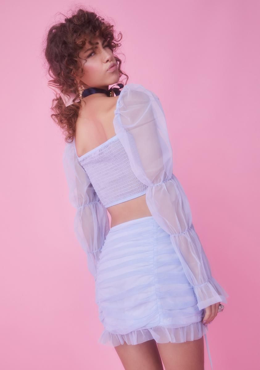 My Carriage Awaits Tulle Crop Top sold by Dolls Kill product image thumbnail 4