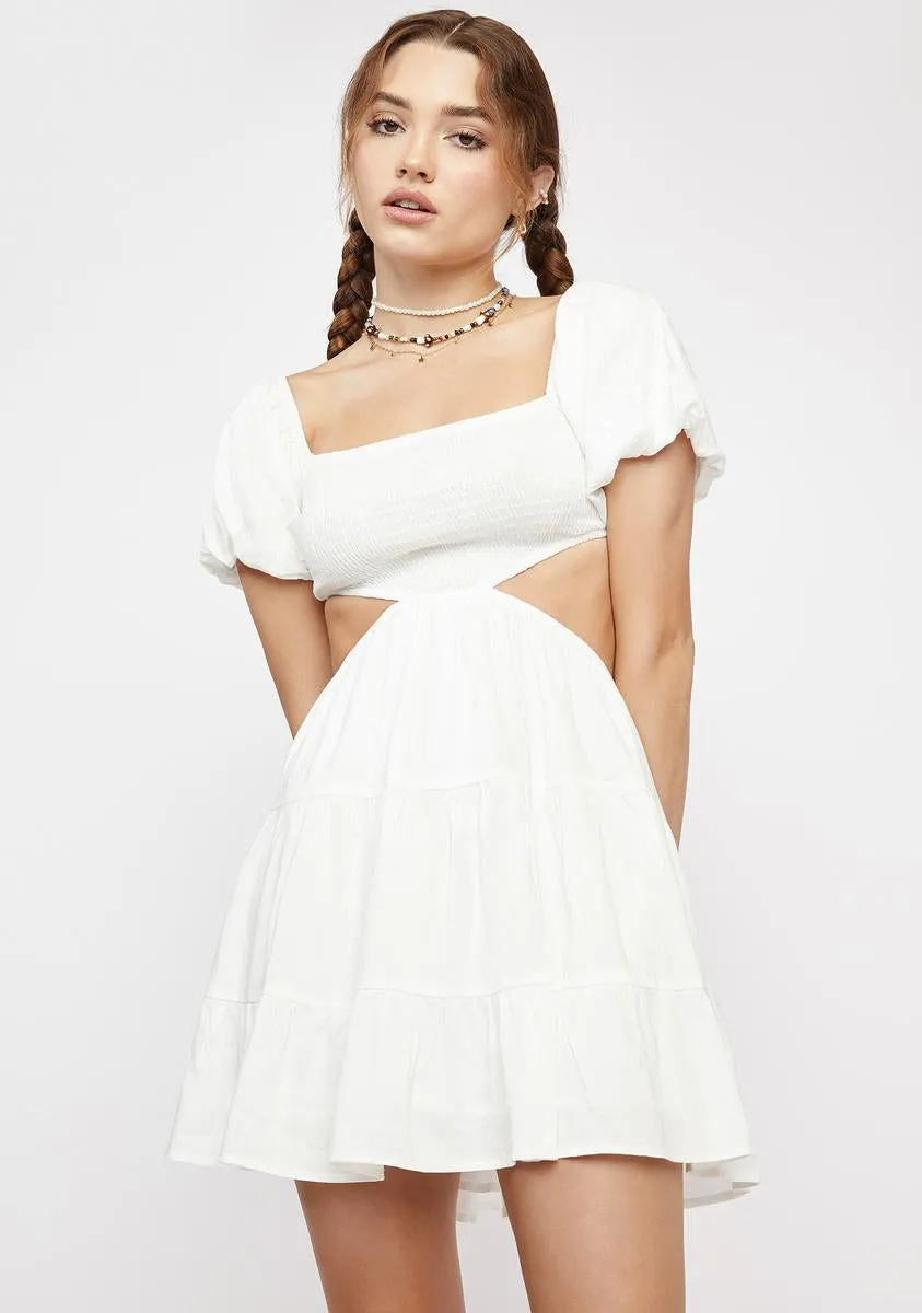 Simply Sweetest Cutout Mini Dress sold by Dolls Kill