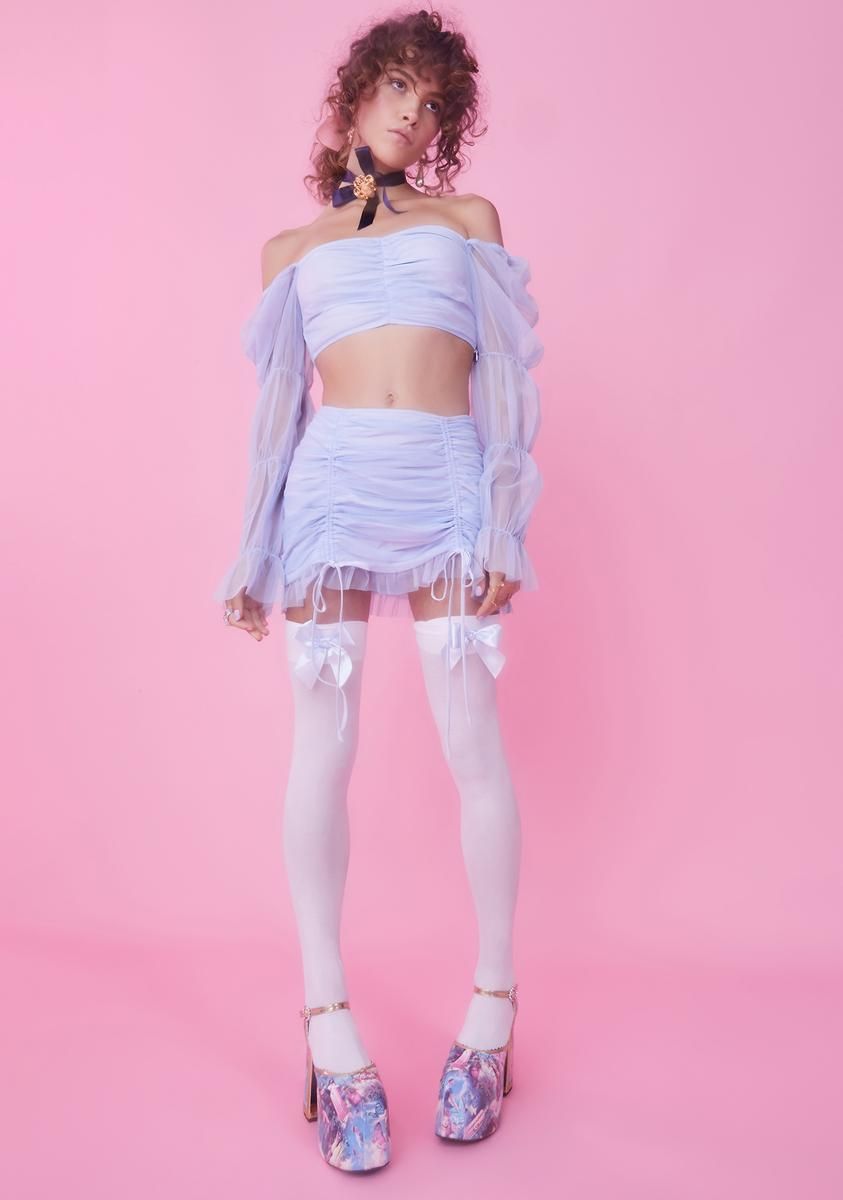 My Carriage Awaits Tulle Crop Top sold by Dolls Kill product image thumbnail 3