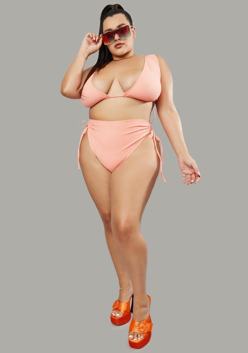 Plus Peachy Vice High Rise Bikini Set sold by Dolls Kill product image thumbnail 3