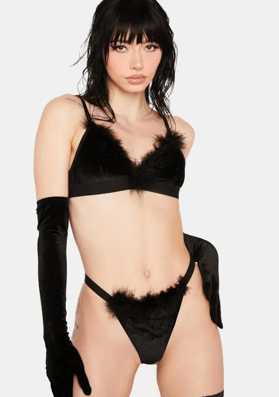 Waiting Fur You Lingerie Set sold by Dolls Kill