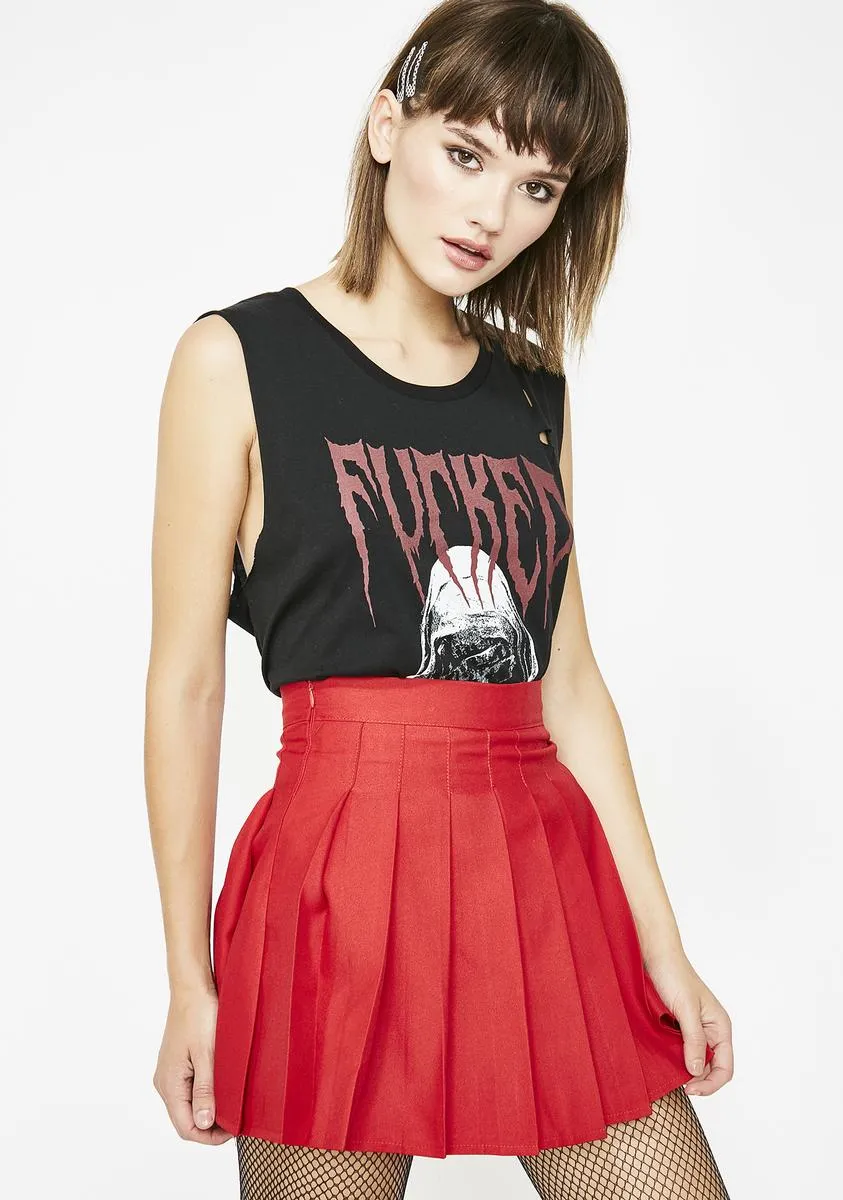 Cherry Just Like Candy Pleated Skirt sold by Dolls Kill product image thumbnail 2