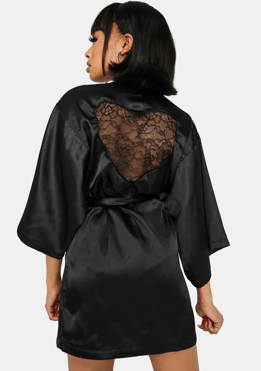 Rose in the Night Satin Robe sold by Dolls Kill product image thumbnail 4