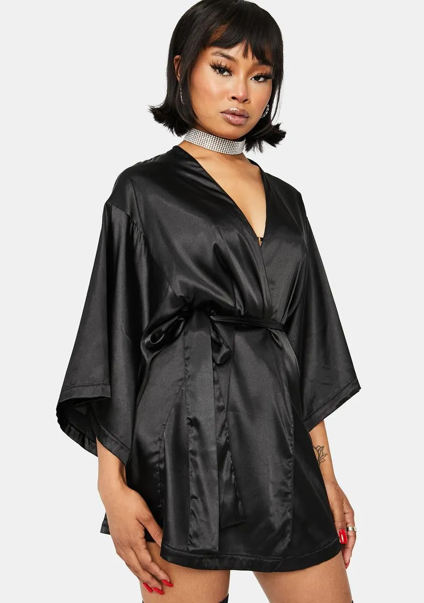 Rose in the Night Satin Robe sold by Dolls Kill product image thumbnail 2