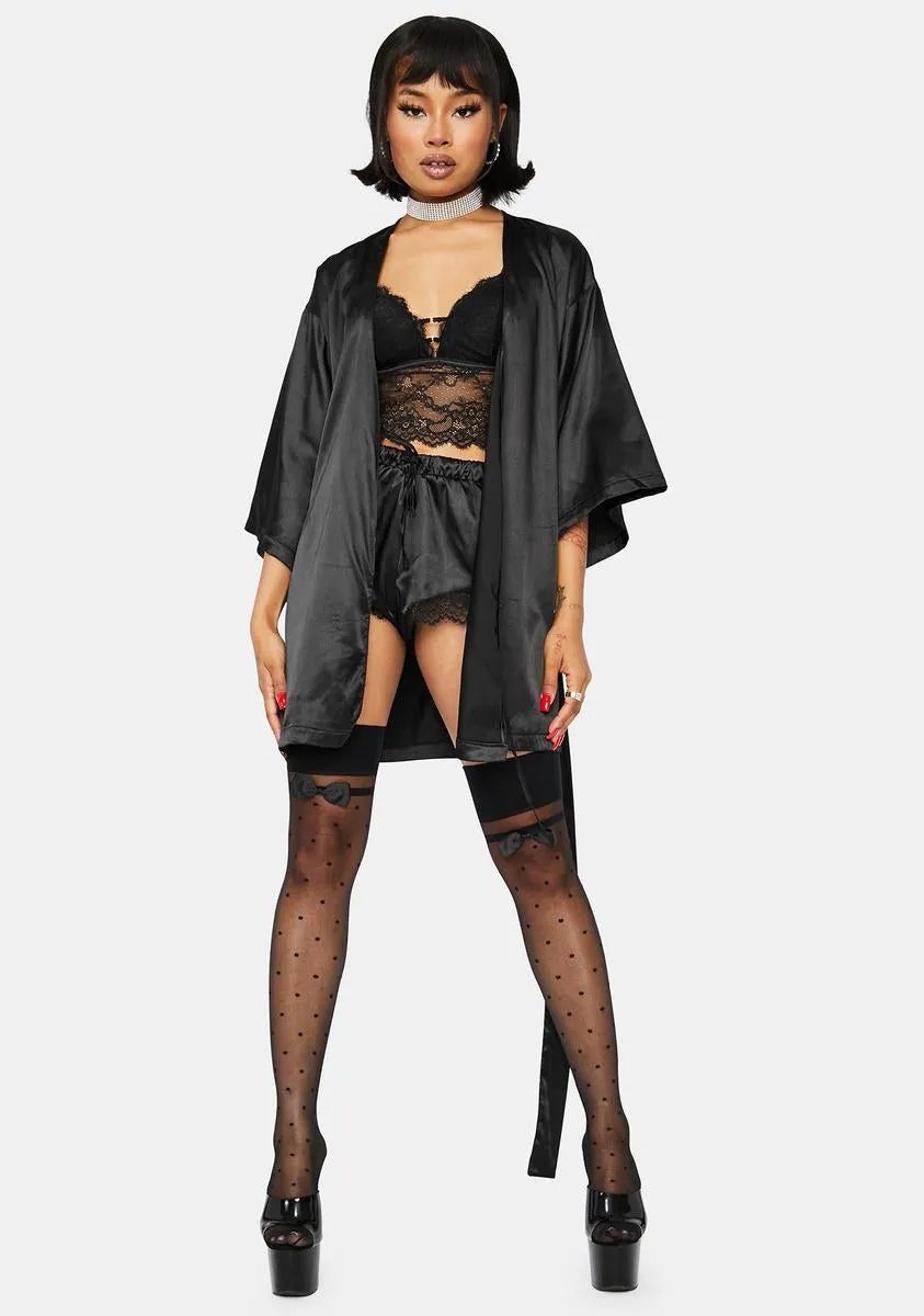 Rose in the Night Satin Robe sold by Dolls Kill product image thumbnail 3