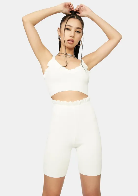 Make You Miss Me Biker Shorts Set sold by Dolls Kill