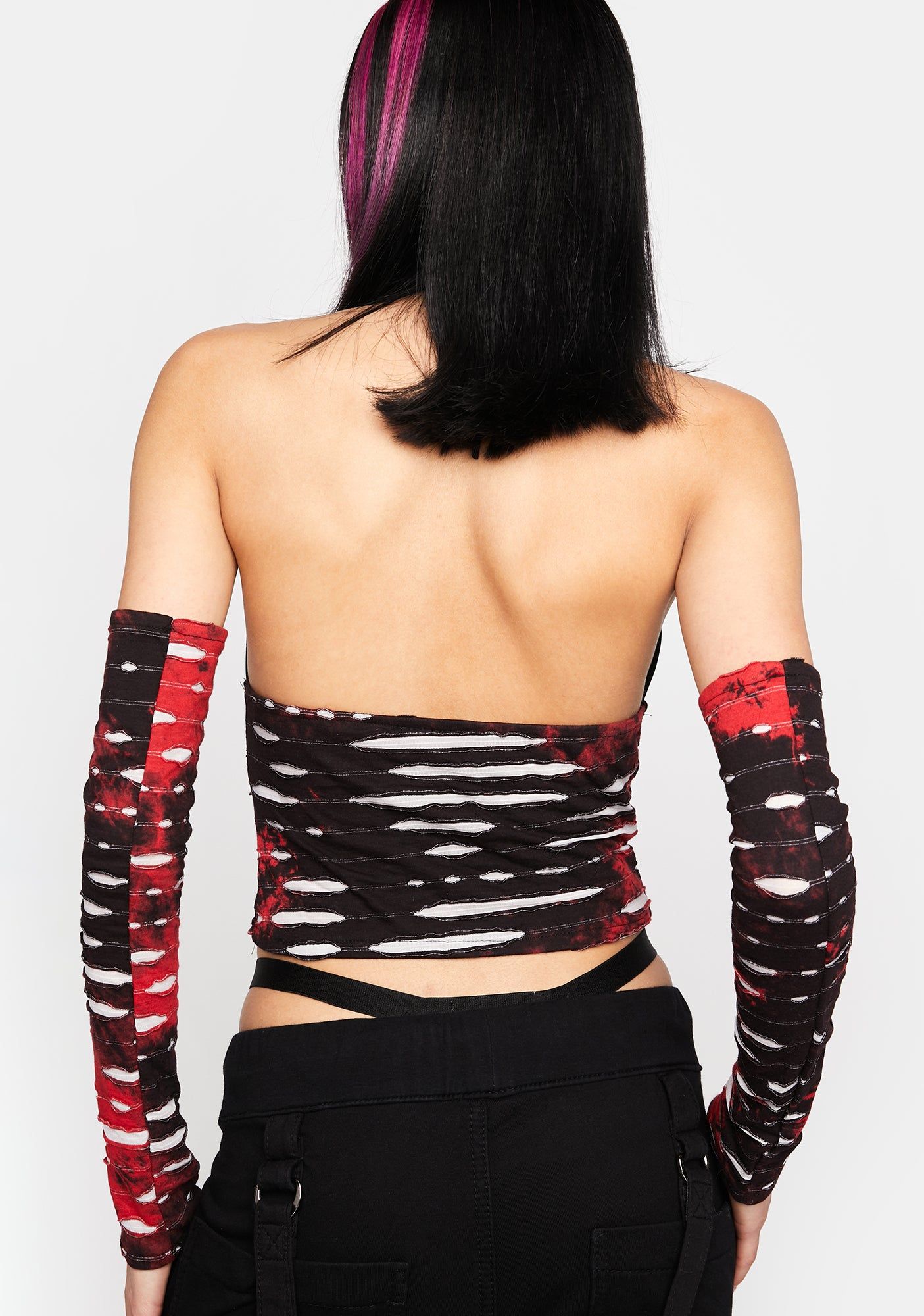 Distressed Mess Top And Arm Warmers sold by Dolls Kill product image thumbnail 4