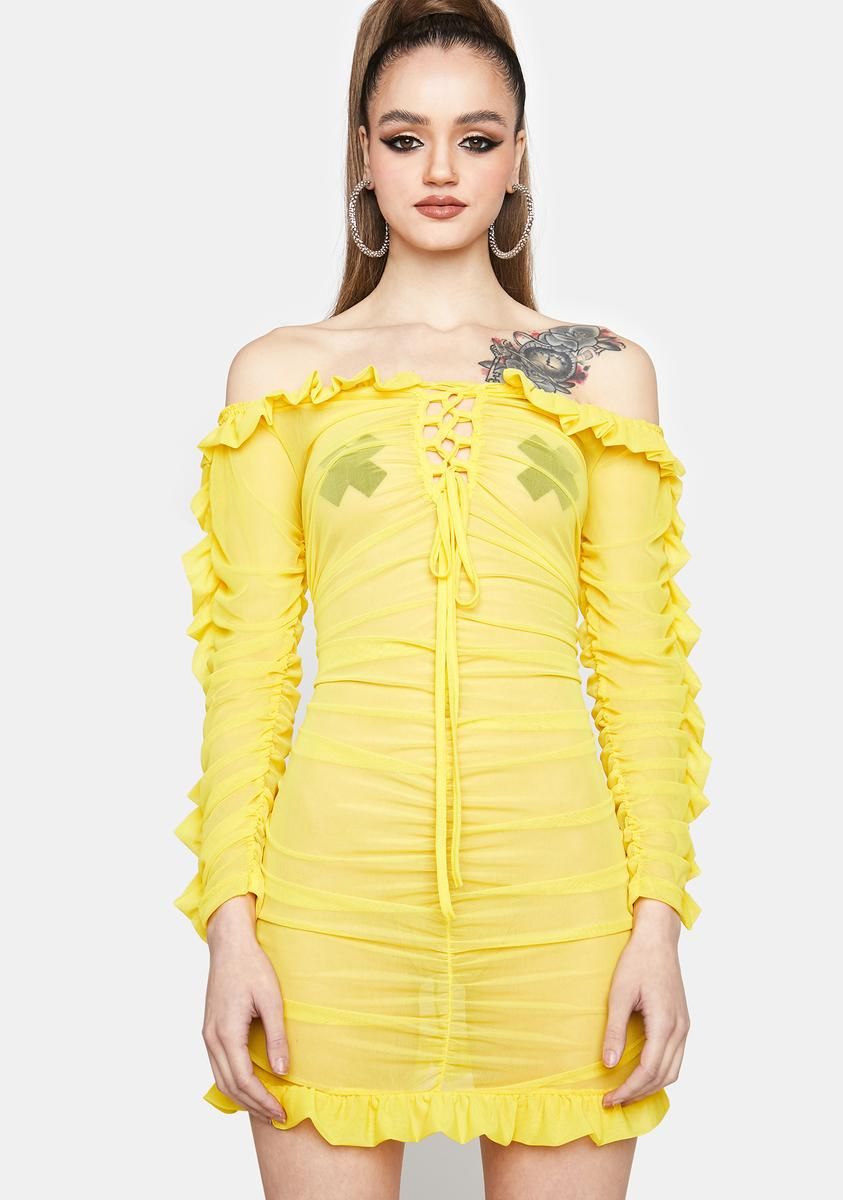 Shock Serving Pleasure Mesh Midi Dress sold by Dolls Kill