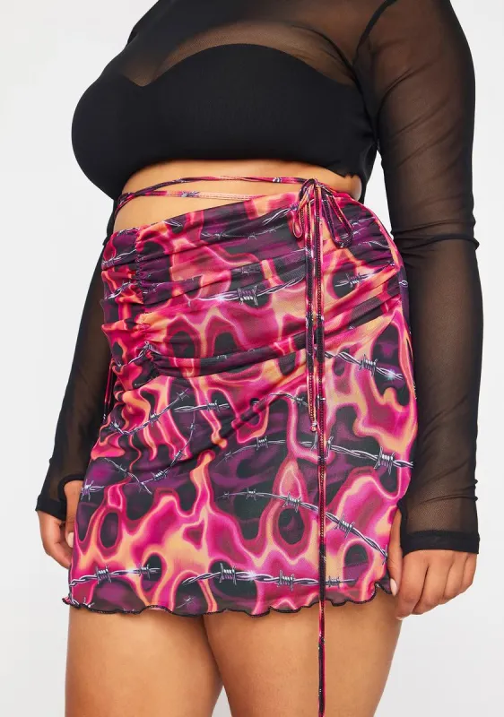 Plus High Risk Hottie Mesh Skirt sold by Dolls Kill