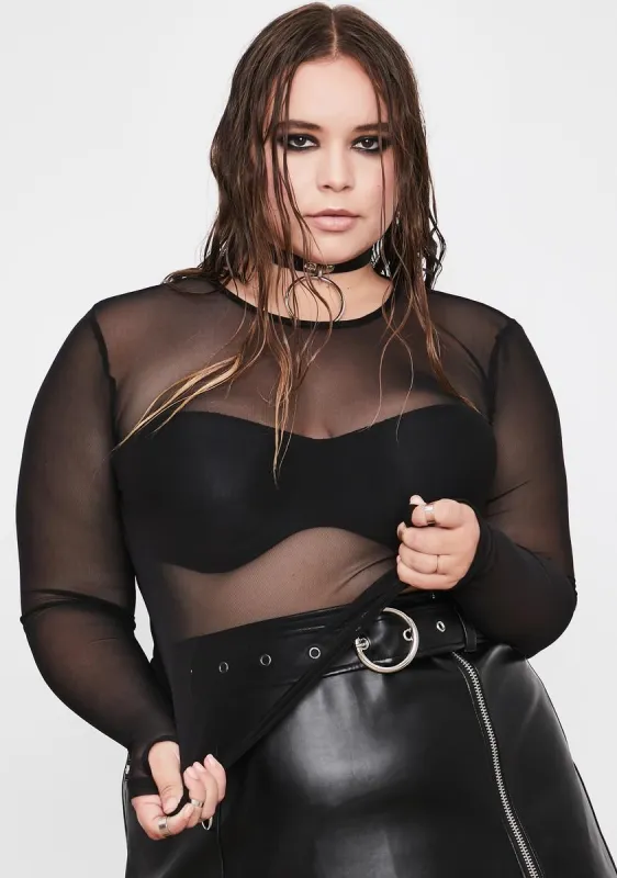 Gotta Kiss It Goodbye Mesh Top sold by Dolls Kill