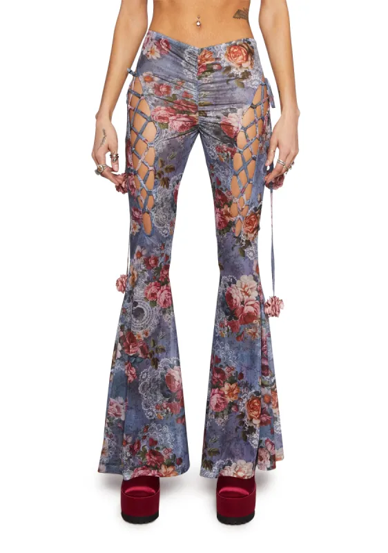 Balcony Serenade Flare Pants sold by Dolls Kill