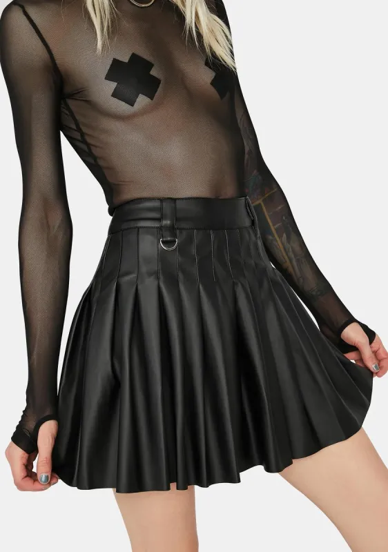 Troubled Soul Pleated Skirt sold by Dolls Kill