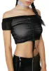 Heartbreaker Off-Shoulder Crop Top sold by Dolls Kill