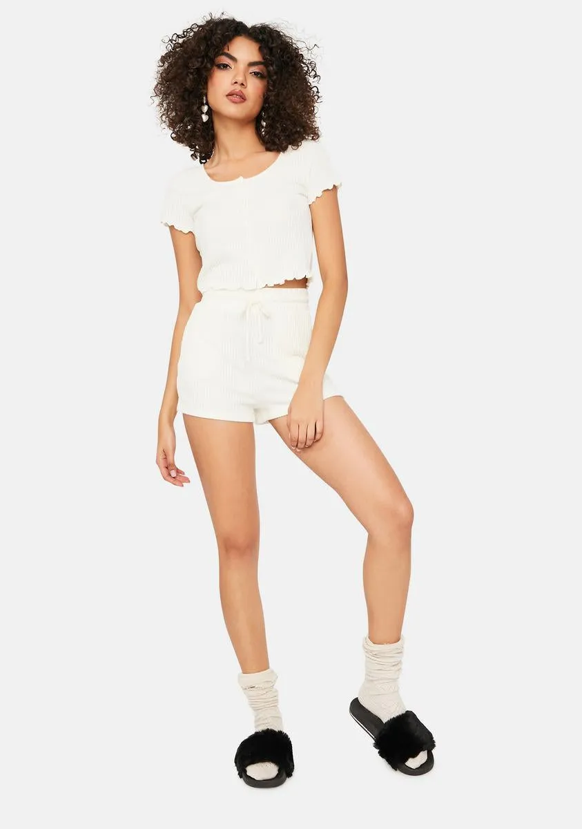 Comfy Chic Ribbed Tee And Shorts Set sold by Dolls Kill product image thumbnail 3