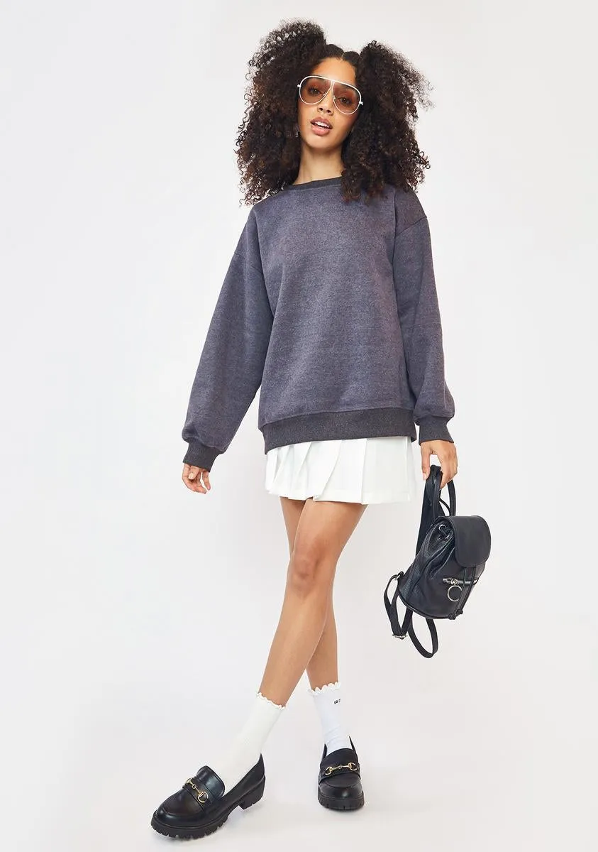 Charcoal 1-800-Smile Sweater sold by Dolls Kill product image thumbnail 3