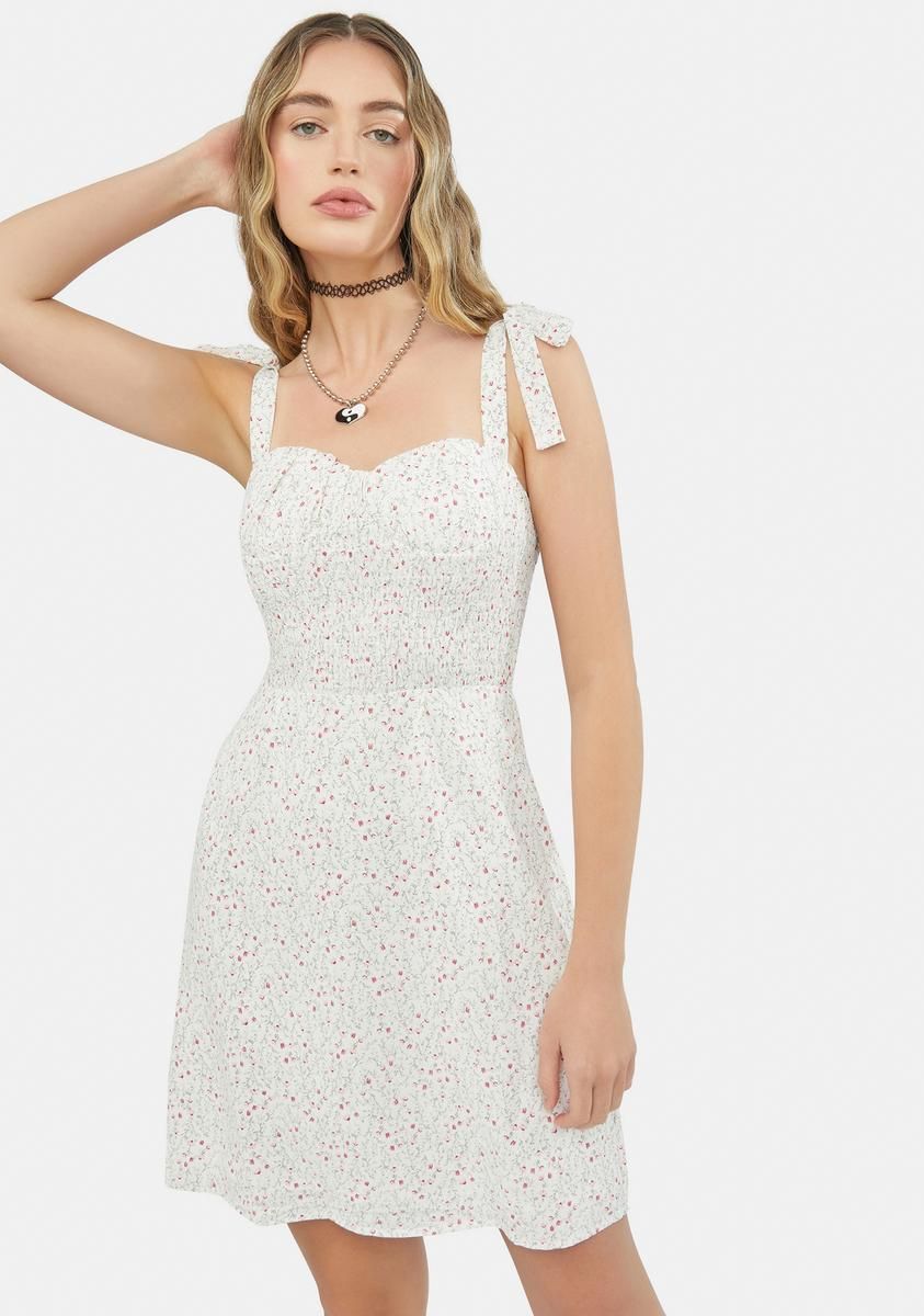 Quartz Sunshine In Spring Floral Sundress sold by Dolls Kill