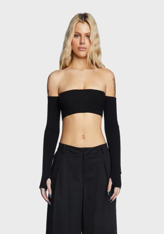 Dylan Knitted Bandeau Top sold by Dolls Kill