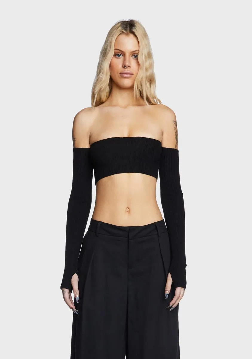 Dylan Knitted Bandeau Top sold by Dolls Kill
