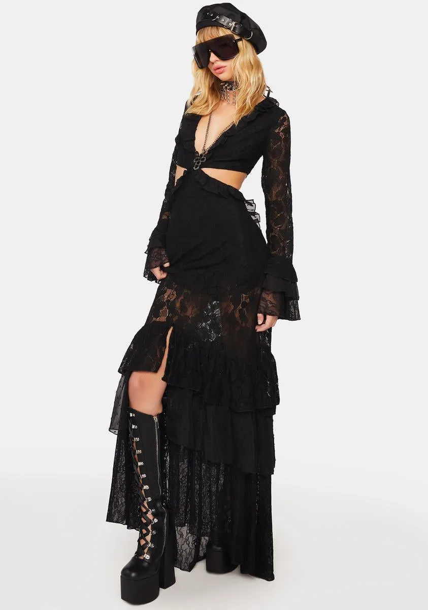 The Rumors Lace Maxi Dress sold by Dolls Kill product image thumbnail 3