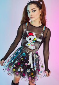 Glitter Parade Clear Overall Dress sold by Dolls Kill
