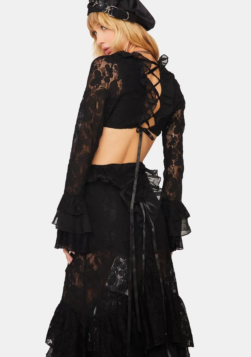 The Rumors Lace Maxi Dress sold by Dolls Kill product image thumbnail 4