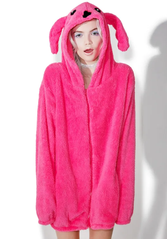 Funny Bun Fuzzy Hoodie sold by Dolls Kill