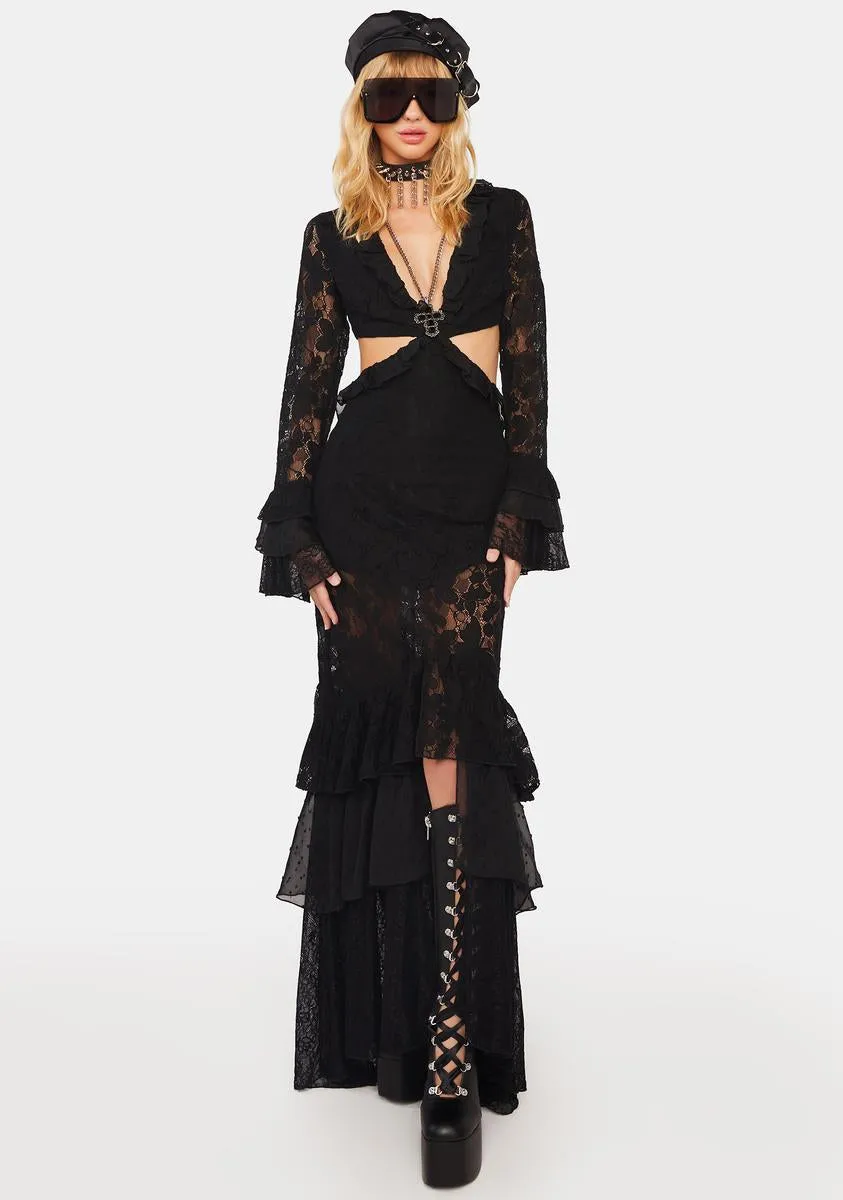 The Rumors Lace Maxi Dress sold by Dolls Kill