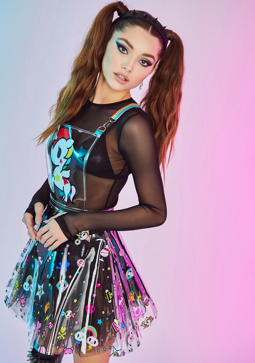 Glitter Parade Clear Overall Dress sold by Dolls Kill product image thumbnail 2