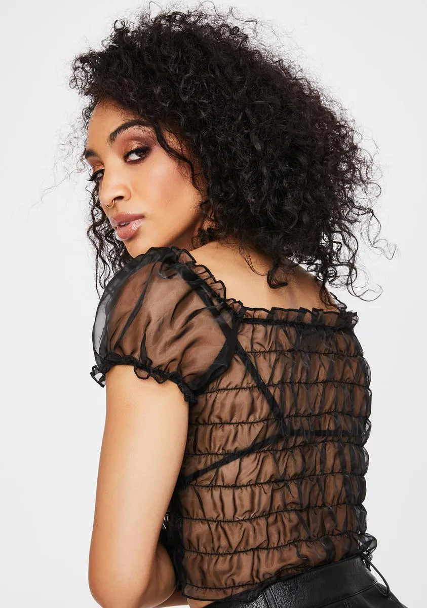 Marila Sheer Crop Top sold by Dolls Kill product image thumbnail 4
