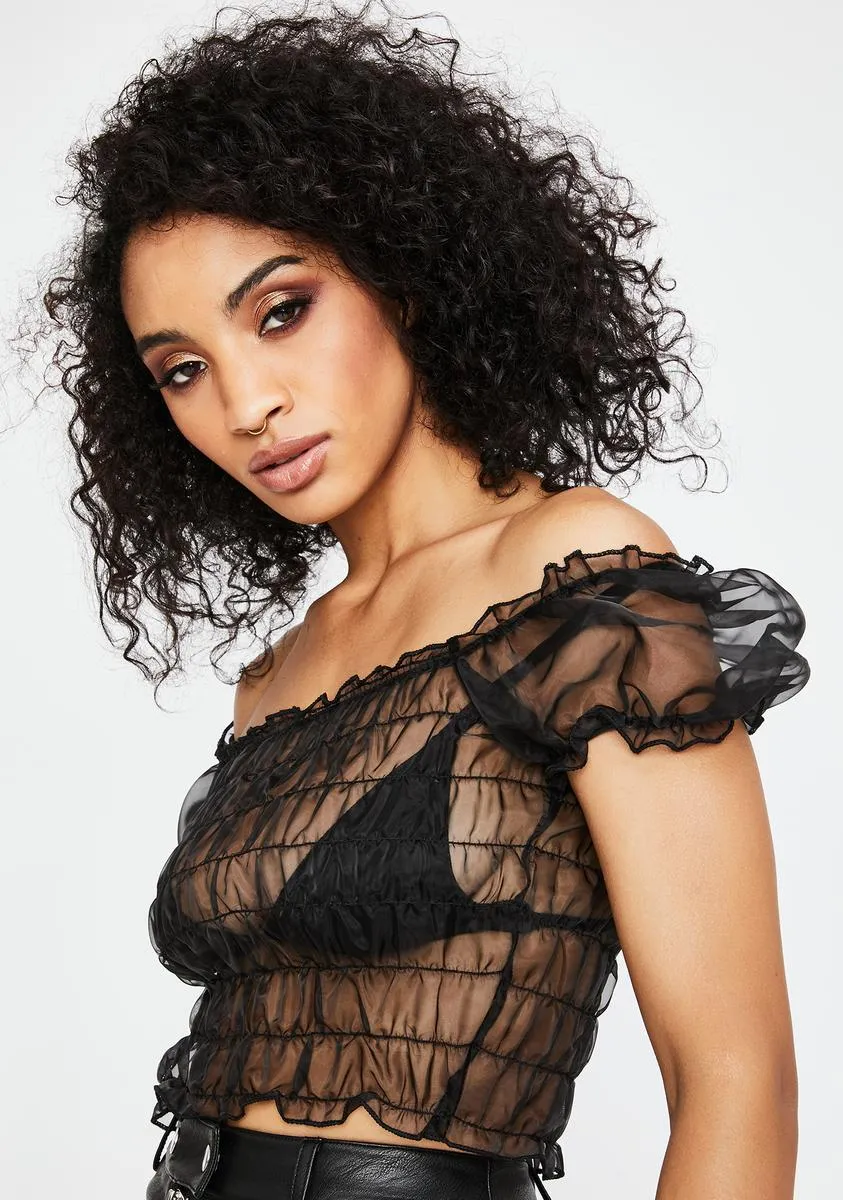 Marila Sheer Crop Top sold by Dolls Kill