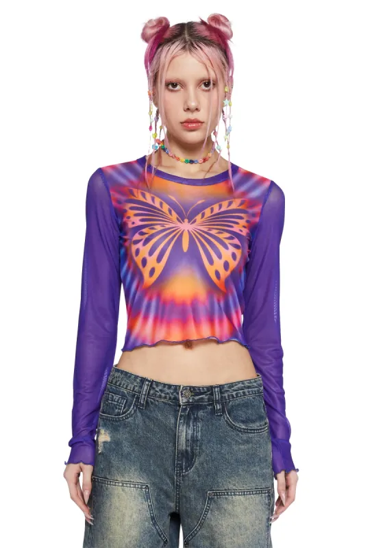 Whimsical Summer Long Sleeve Top sold by Dolls Kill