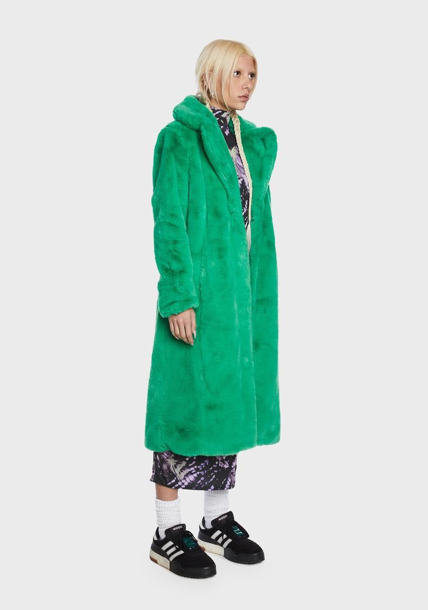Green Kai Faux Fur Coat sold by Dolls Kill product image thumbnail 2