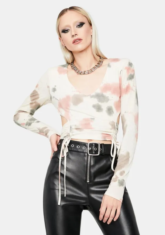 Naturally All About Me Tie Dye Crop Top sold by Dolls Kill