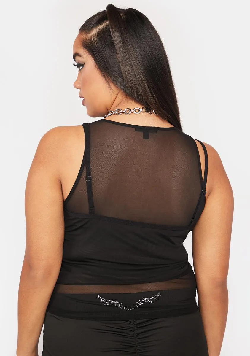 Plus Double Down Mesh Layered Tank sold by Dolls Kill product image thumbnail 4