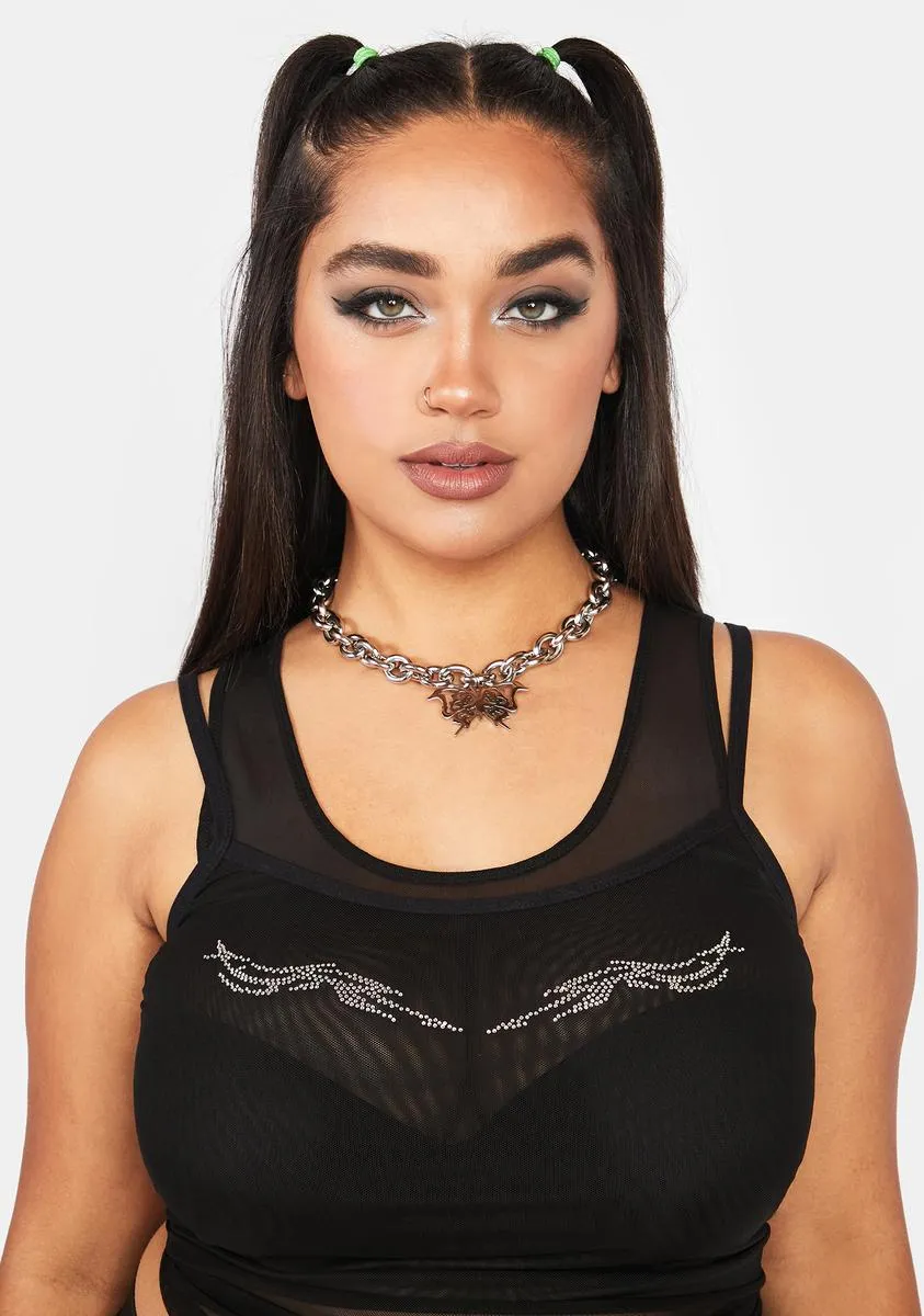 Plus Double Down Mesh Layered Tank sold by Dolls Kill