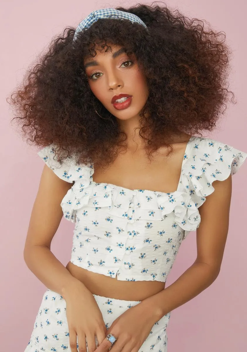 Ur On My Mind Floral Crop Top sold by Dolls Kill