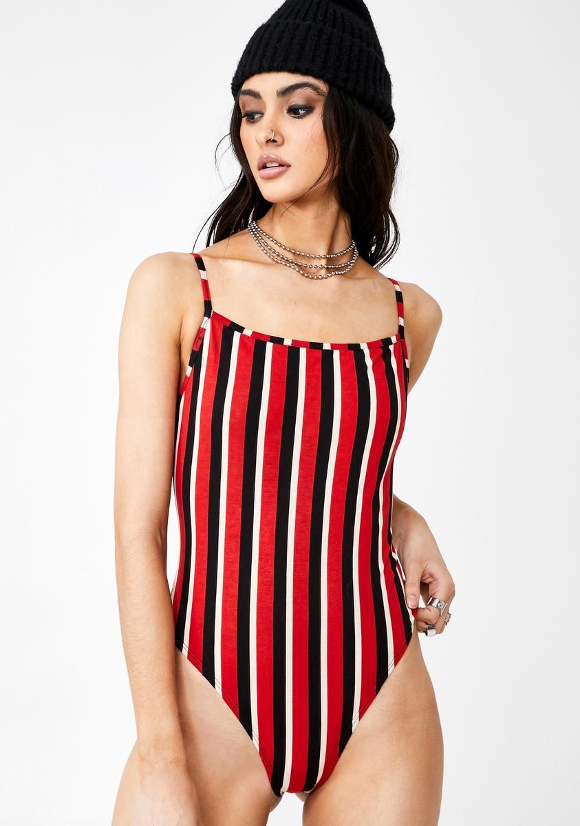 Sunset Stripe Solemo Bodysuit sold by Dolls Kill