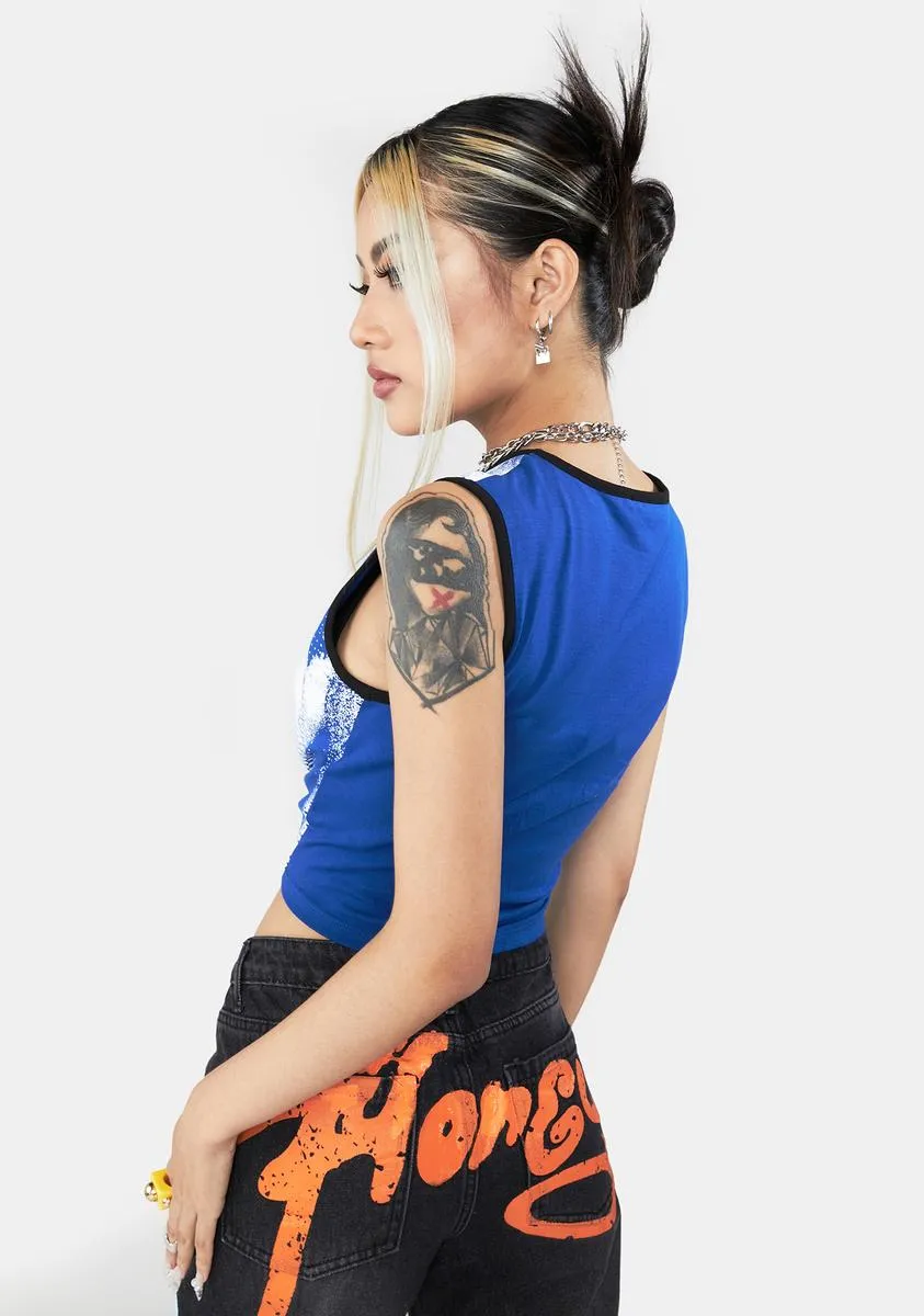 Dotted Face Print 00's Vest Top sold by Dolls Kill product image thumbnail 4