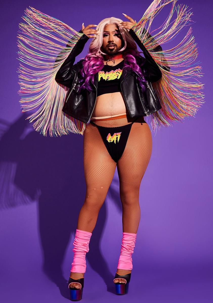 Plus Love Wins Rainbow Fringe Moto Jacket sold by Dolls Kill