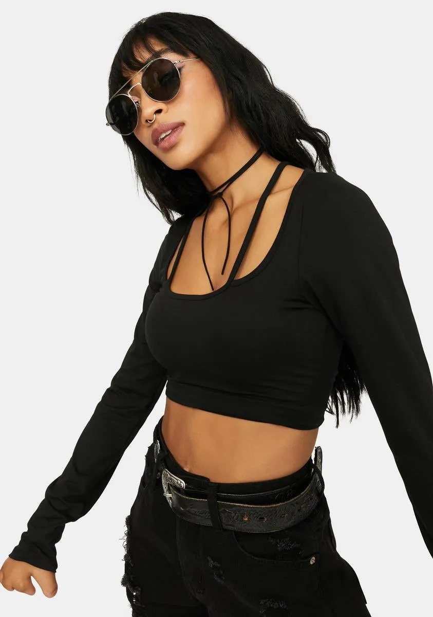 Wicked Had 2 Be There Long Sleeve Crop Top sold by Dolls Kill product image thumbnail 2