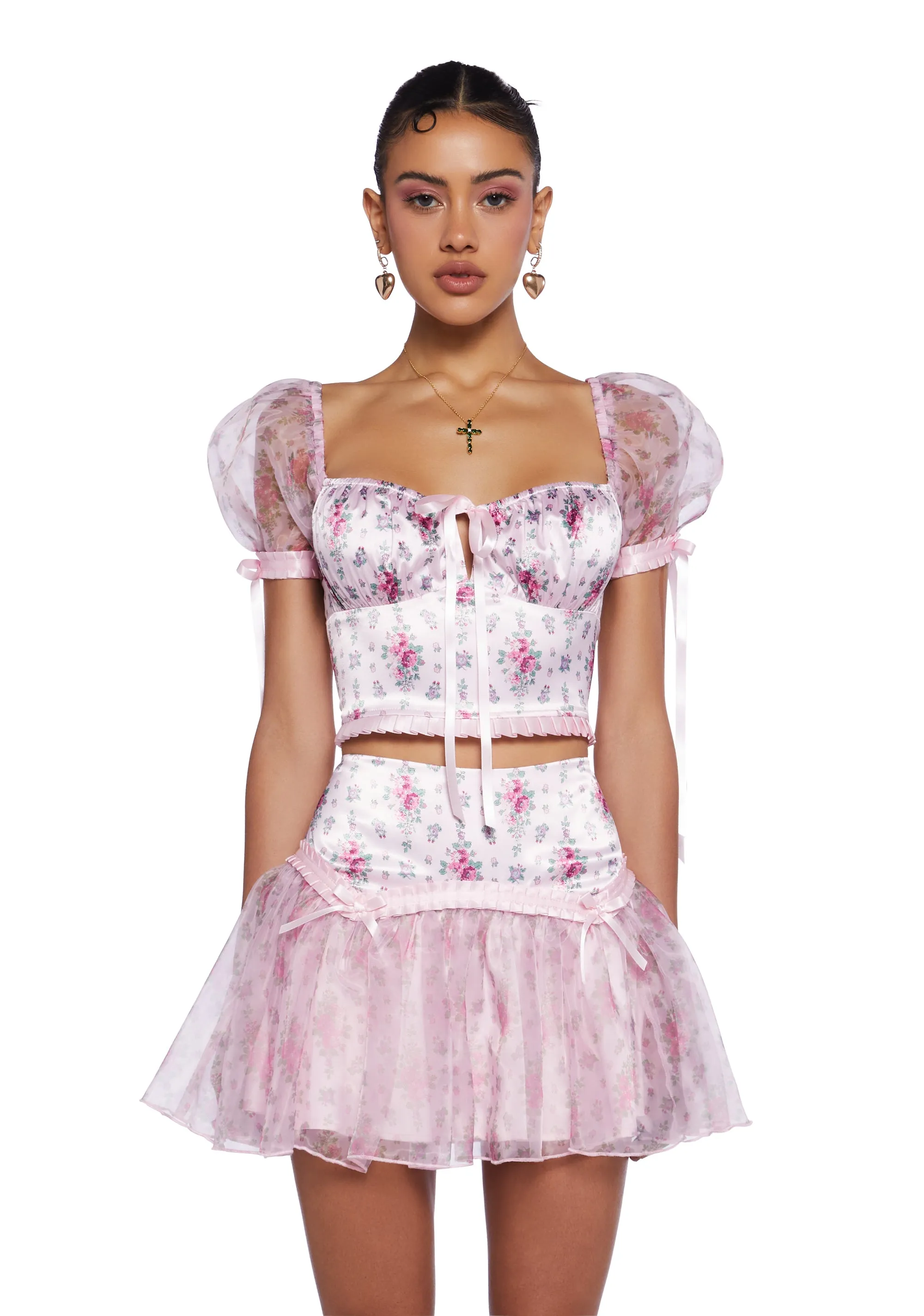 Delightfully Dignified Crop Top sold by Dolls Kill