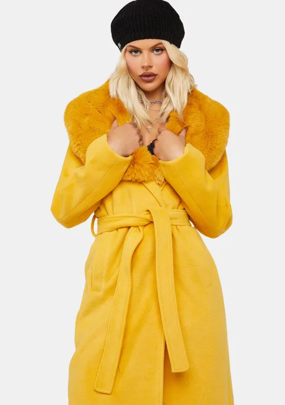 Princess Yellow Trench Coat sold by Dolls Kill