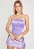 Violet Never Leave Ya Corset Top sold by Dolls Kill