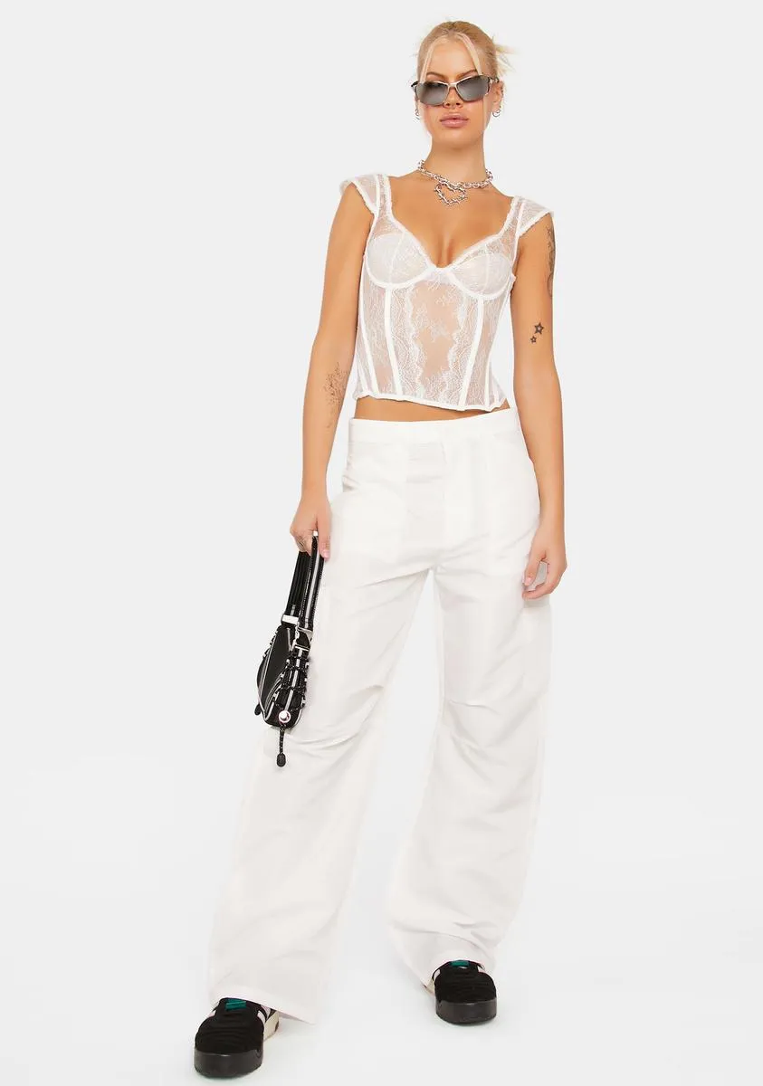 Ghost White Miami Vice Swish Pants sold by Dolls Kill product image thumbnail 3