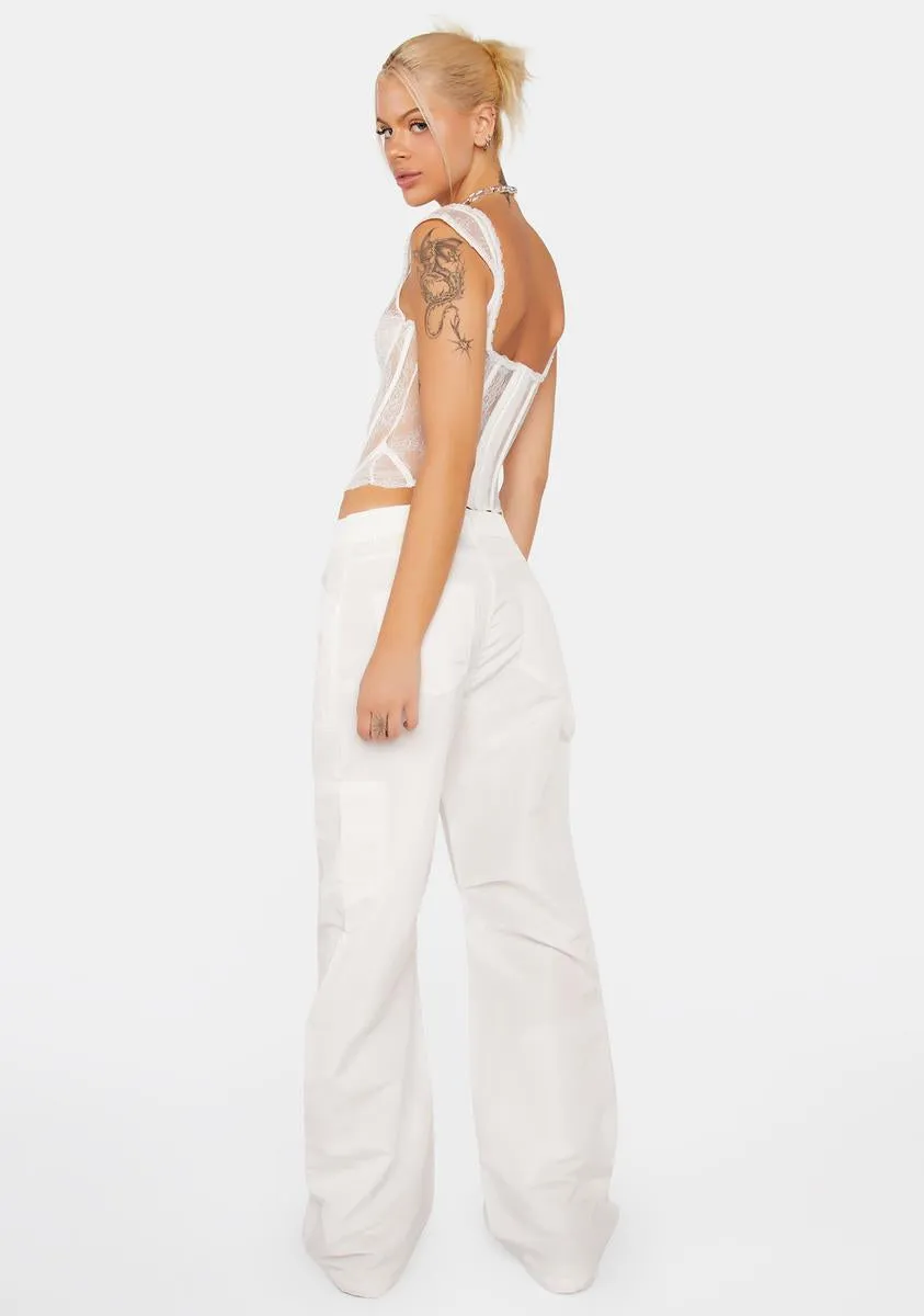 Ghost White Miami Vice Swish Pants sold by Dolls Kill product image thumbnail 4