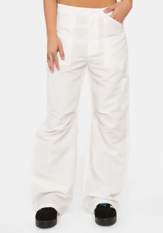 Ghost White Miami Vice Swish Pants sold by Dolls Kill