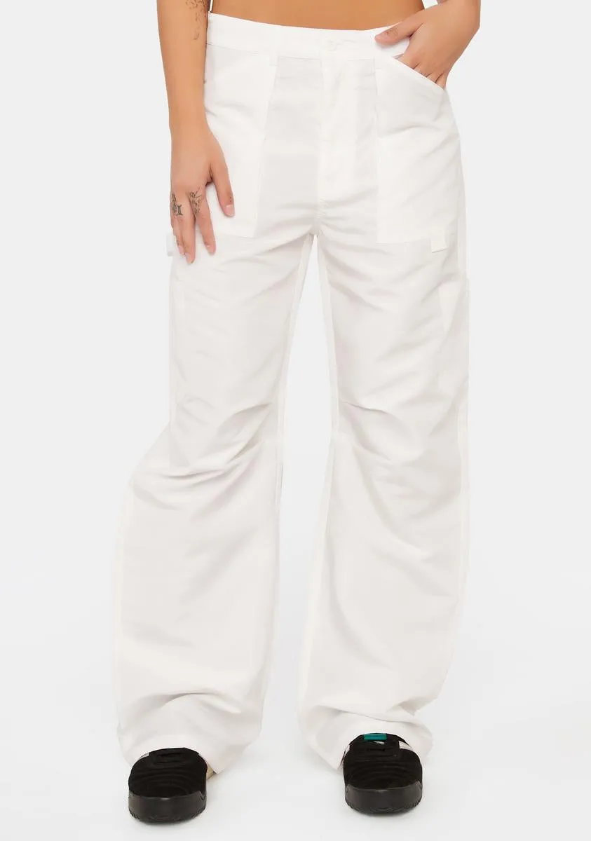 Ghost White Miami Vice Swish Pants sold by Dolls Kill