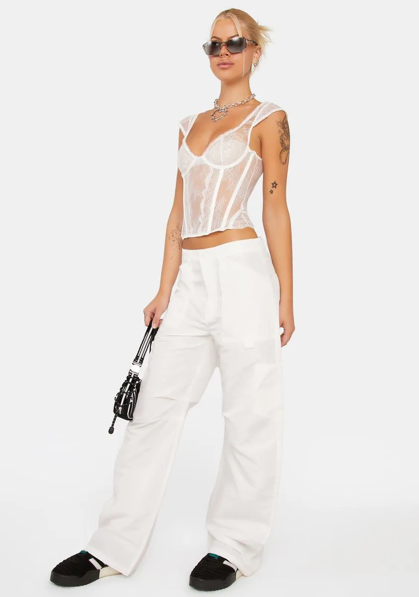 Ghost White Miami Vice Swish Pants sold by Dolls Kill product image thumbnail 2