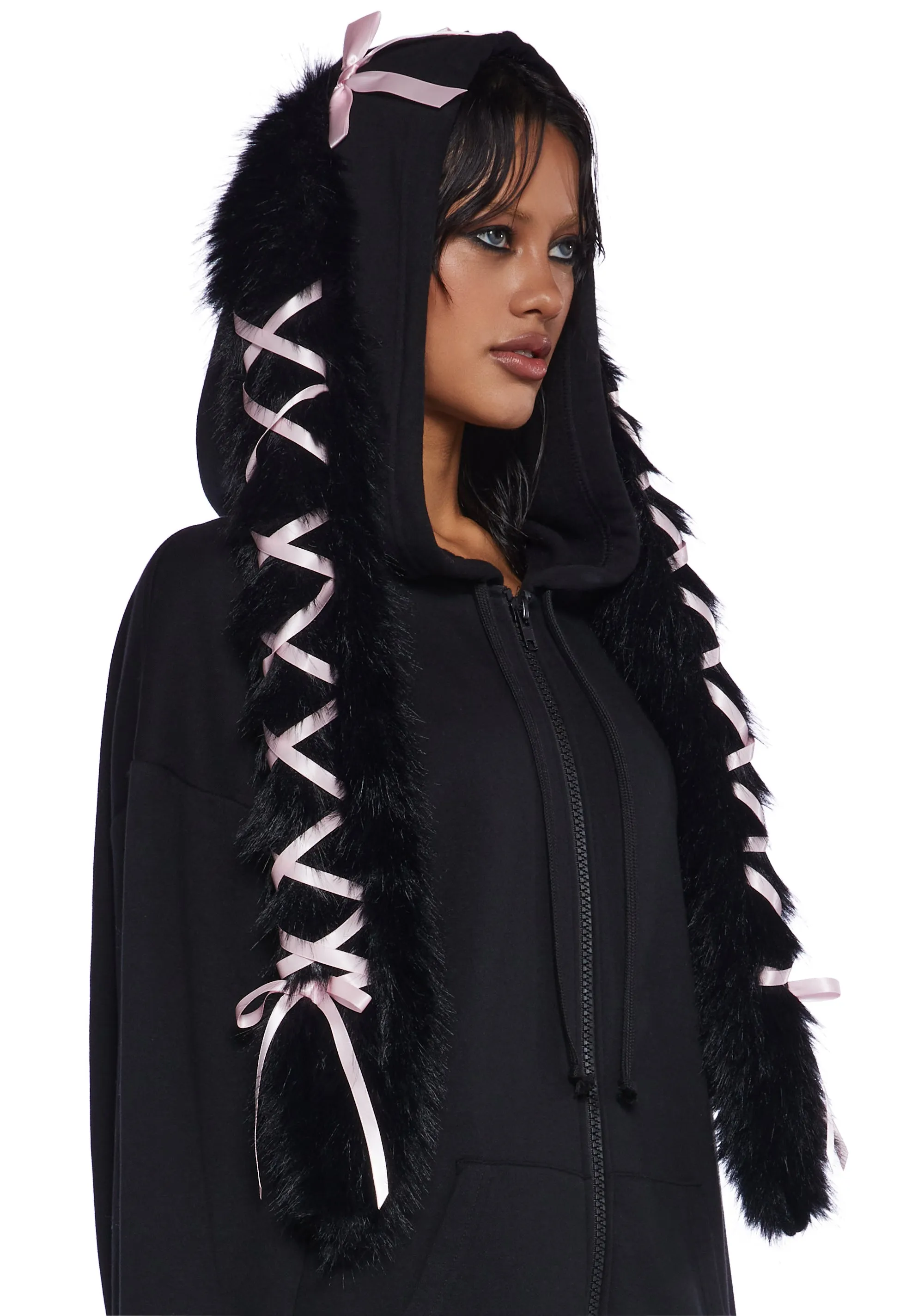 Precious Bunny Zip-Up Hoodie sold by Dolls Kill product image thumbnail 5