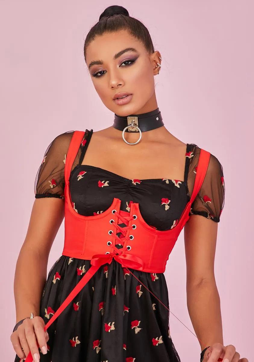 Burn My Beloved Underbust Corset Top sold by Dolls Kill